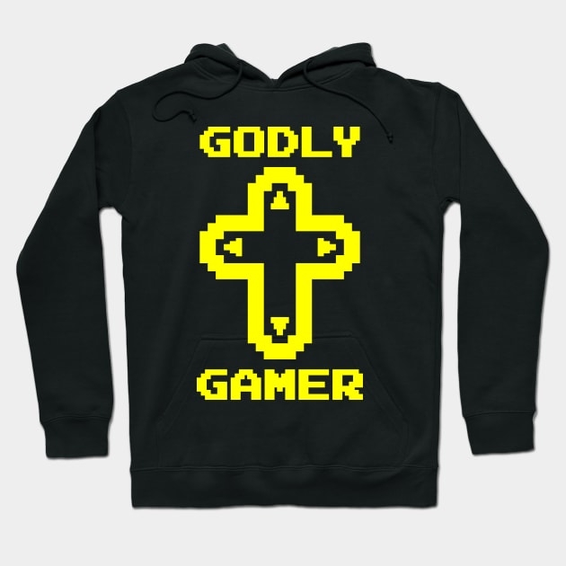 Godly Gamer (v4 - yellow) Hoodie by TimespunThreads